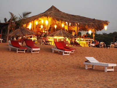 Goa shack on beach